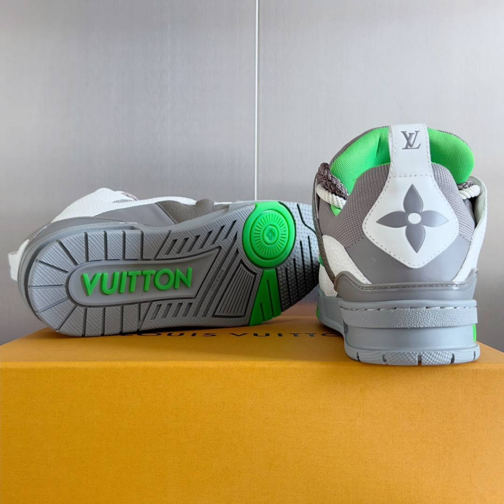 LV Skate Sneaker Green & Gray/White LV Skate Sneaker Green & Gray/White