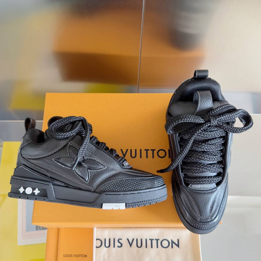 LV Skate Sneaker Black & Black Stars LV Skate Sneaker Black & Black Stars