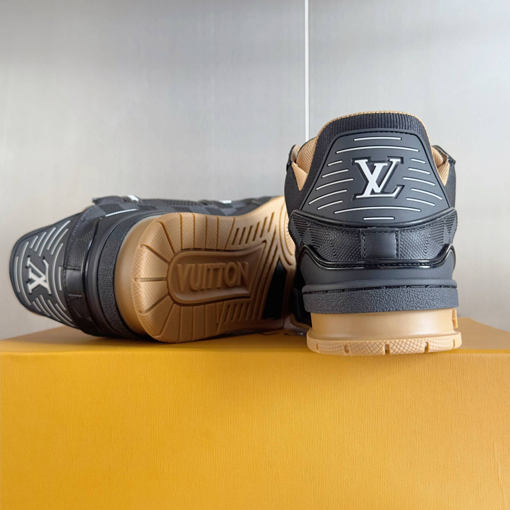 LV Trainer Sneaker Black and Orange-026