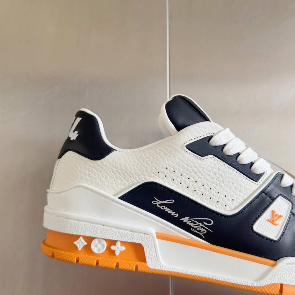 LV Trainer Sneaker Black/White and Orange-031