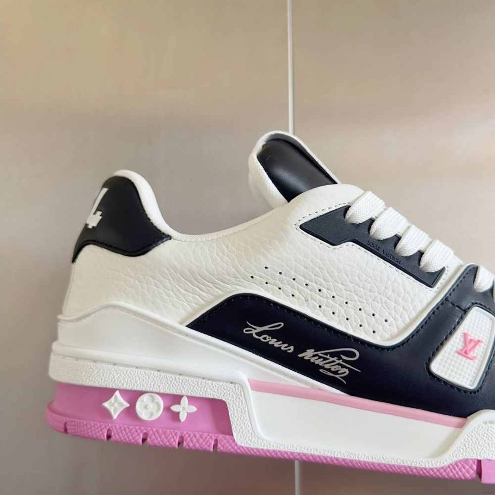 LV Trainer Sneaker Black/White and Pink-033