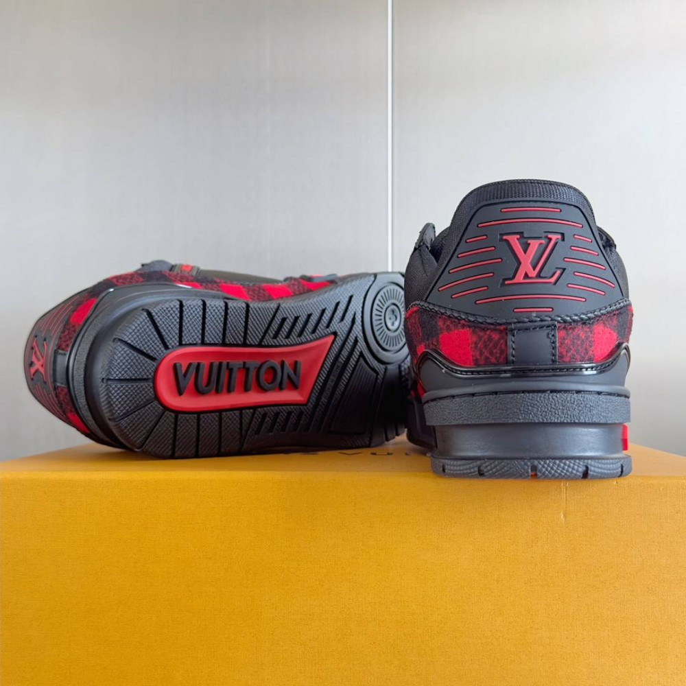 LV Trainer Sneaker Black and Red-038