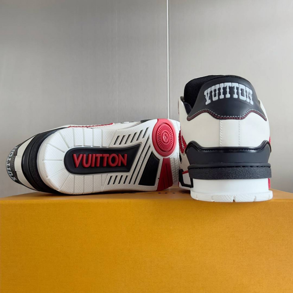 LV Trainer Sneaker Black/White and Red-042