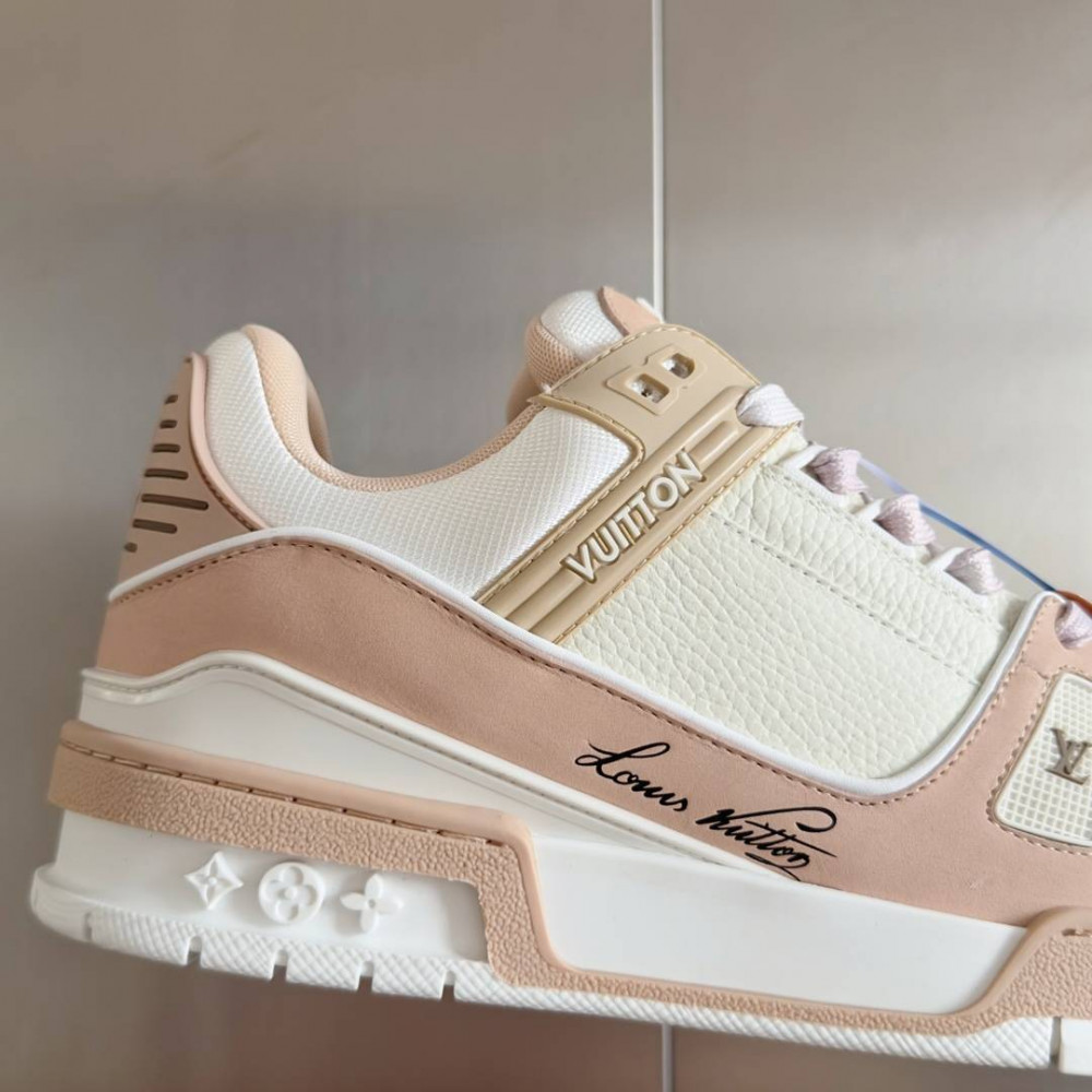 LV Trainer Sneaker White and Pink-048