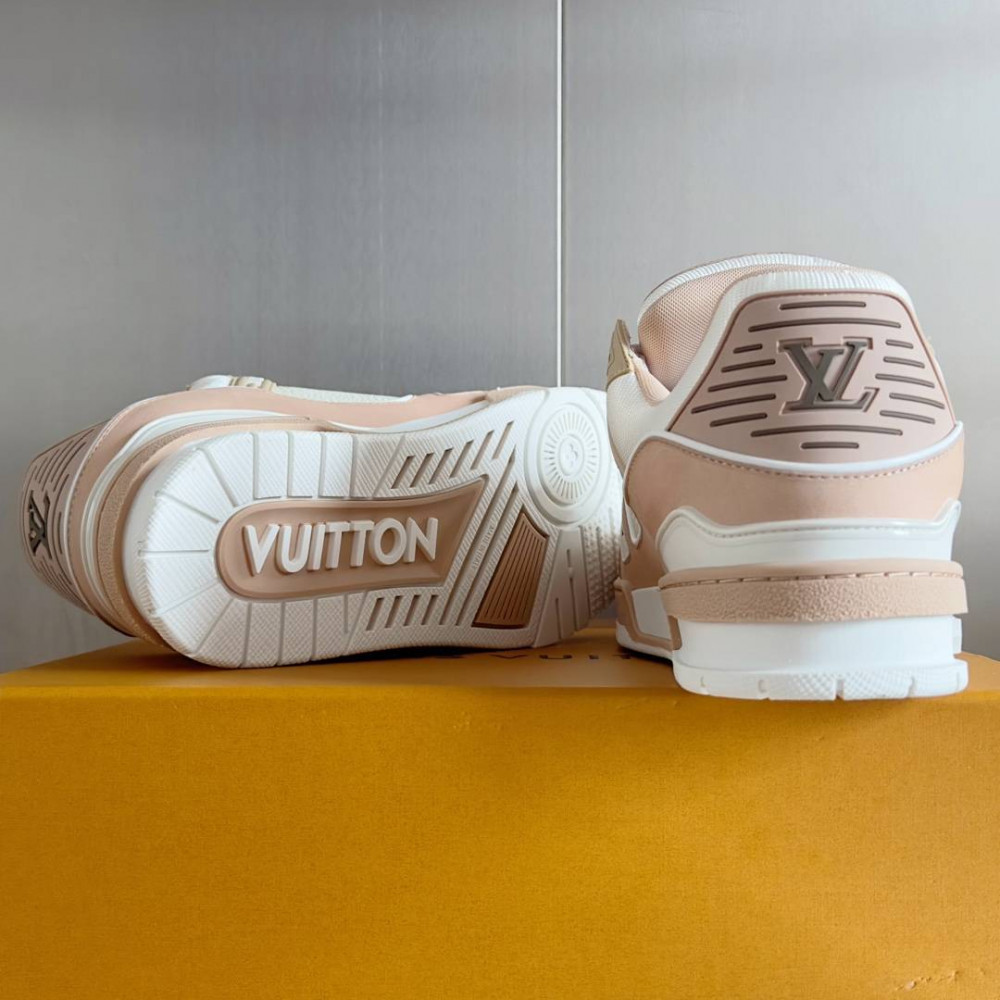 LV Trainer Sneaker White and Pink-048