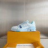 LV Trainer Sneaker Blue and White-054