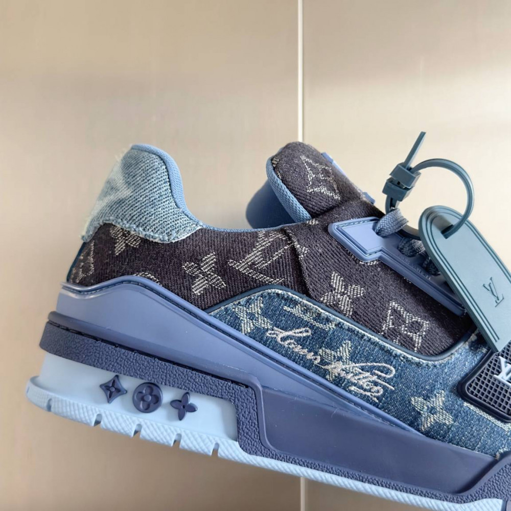 LV Trainer Sneaker Black and Blue-062