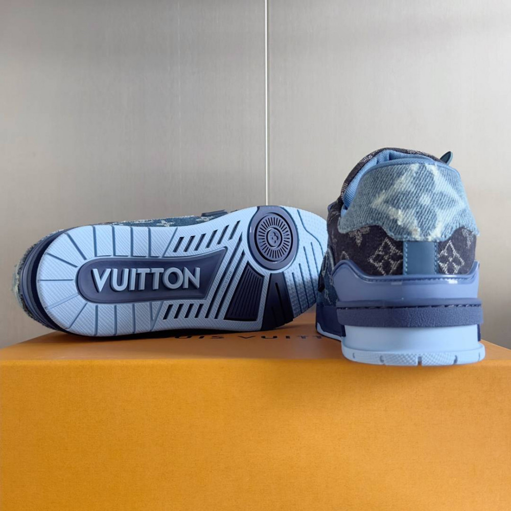 LV Trainer Sneaker Black and Blue-062