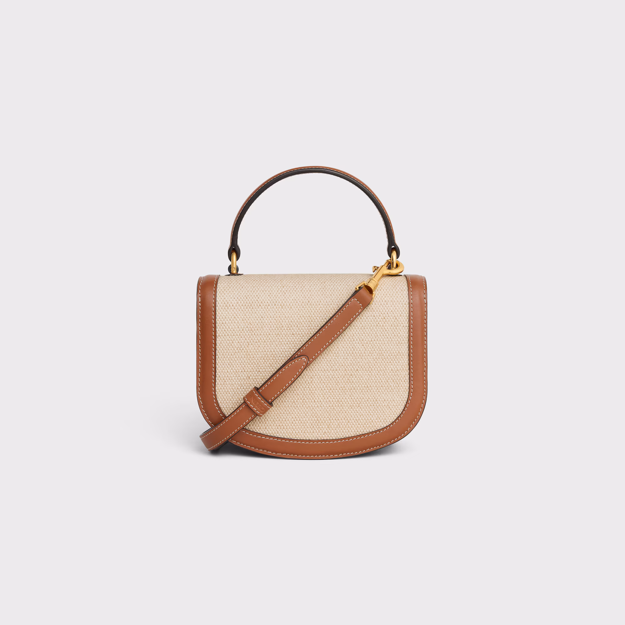 Mini Besace Clea In Textile And Calfskin