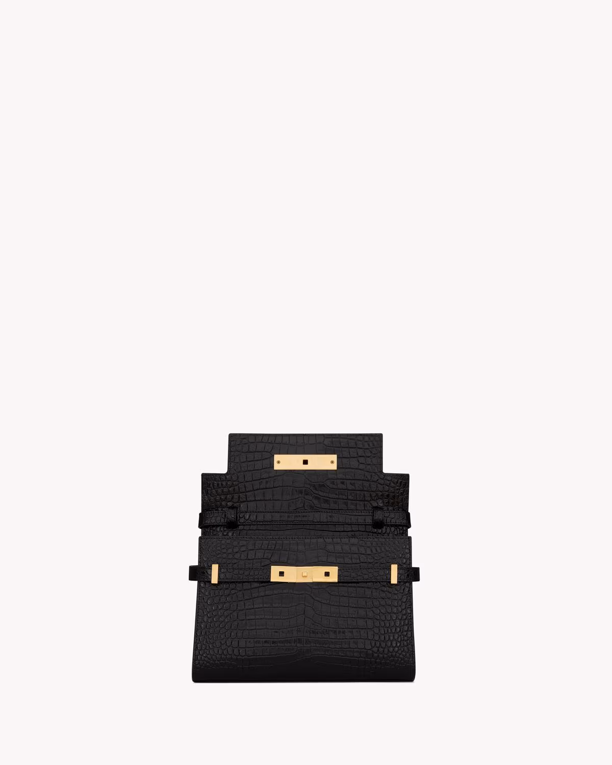 Manhattan Small In Shiny Crocodile-Embossed Leather Manhattan Small In Shiny Crocodile-Embossed Leather