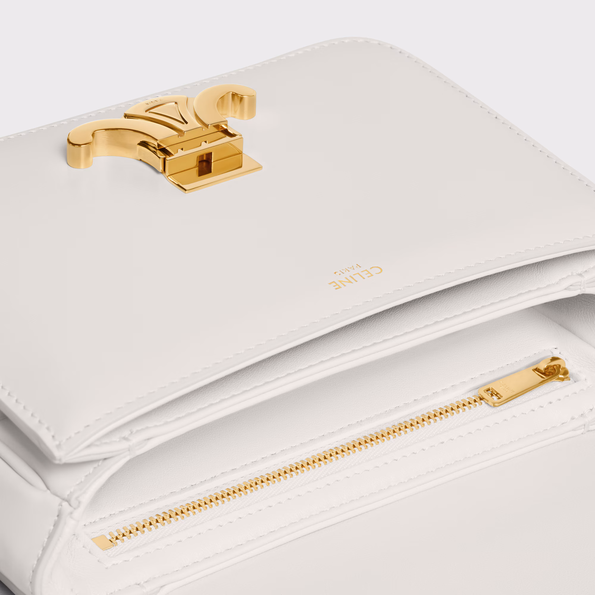 Teen Triomphe Bag In Shiny Calfskin